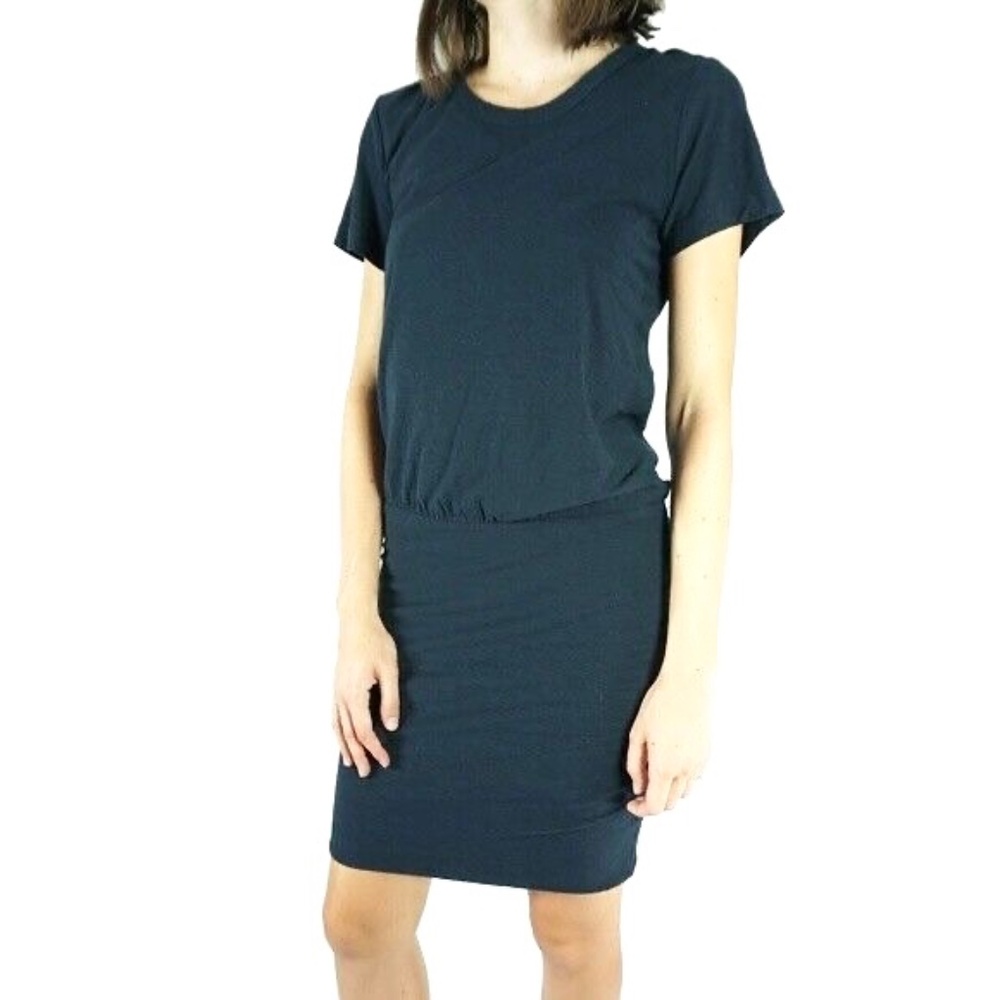 James Perse Navy Blue Short Sleeve T-Shirt Dress